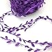 FQTANJU 10 Yards Leaf Ribbon, Purple
