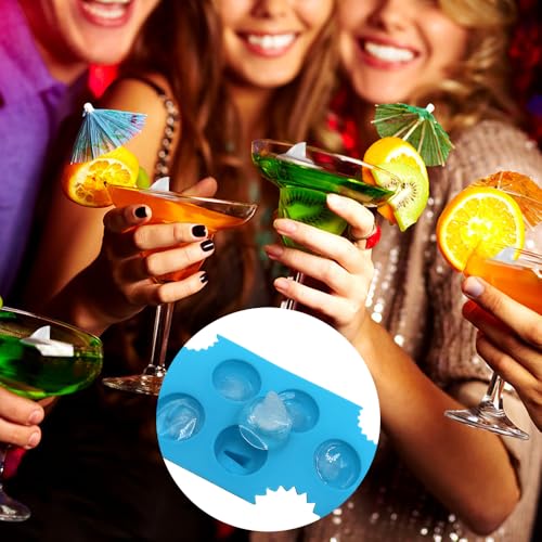 Bandeja de hielo de silicona con forma de aleta de tiburón 2 pack miniatura 6
