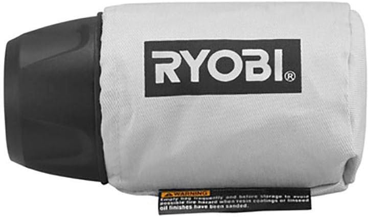 Ryobi RS290G 2.6 Amp 12,500 OPM Single Speed 5 Inch Hook and Loop Corded Random Orbit Sander w/ 3 Pads and Dust Bag