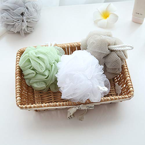 Douchespons verpakking van 4 (50 g / stuks) Puff Luffah Mesh Brush Shower Ball, Mesh Bath en Shower Sponge - Image 5