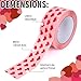 Whaline 109 Yard Valentine's Day Packing Tape Pink Red Love Heart Pattern Tape Waterproof Shipping Tape for Small Business DIY Crafts Present Packing Box Holiday Supplies