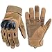 Produktbild Xnuoyo Rubber Hard Vollfinger Handschuhe Schutzhandschuhe Touchscreen Handschuhe für Motorrad Radfahren Jagd Klettern Camping (braun, Large)