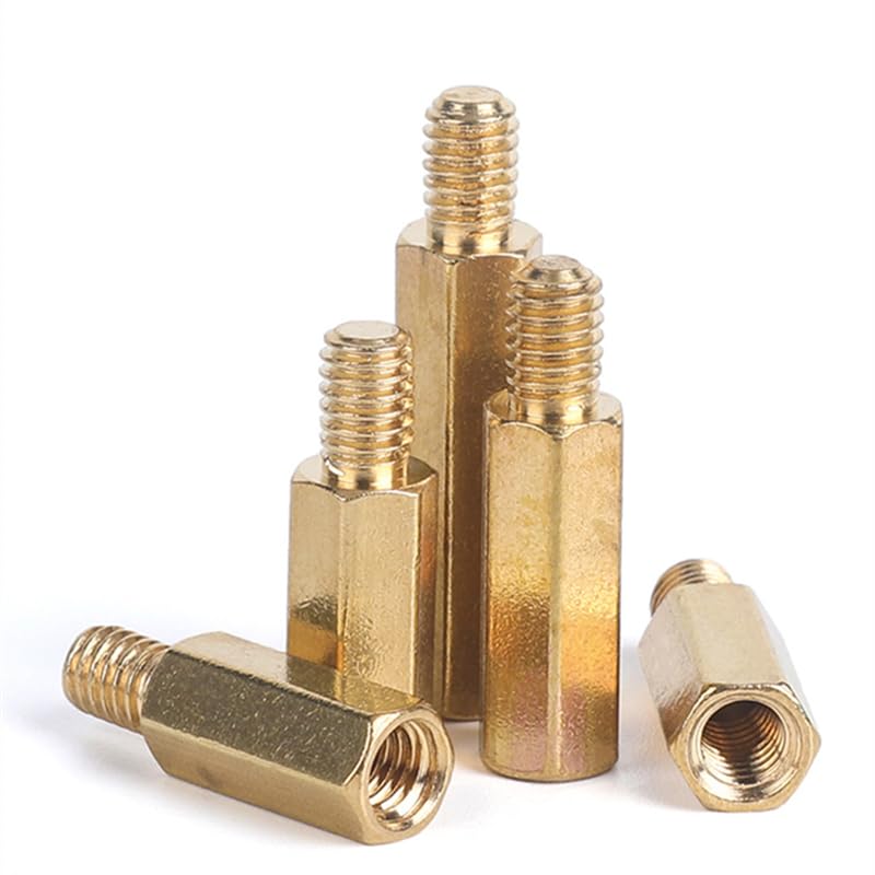 Espaciador hexagonal de latón, Tuercas hexagonales de cobre y latón for chasis PCB M2 M2.5 M3 M4 50 Uds. Tamaños múltiples(M3 x 16mm (50pcs))