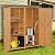 VINGLI Upgraded Outdoor Wooden Storage Shed, Extra Large Garden Shed Outside Tool Cabinet with 2 Safety Latches, Patio Storage Organizer for Garden Yard Lawn Equipment