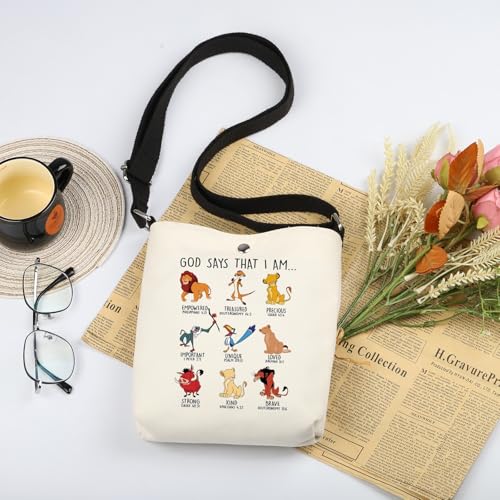 WSNANG Animal Merch Animal Lion Crossbody Bag Cartoon Movie Characters Shoulder Bag Movie Fans Gift2