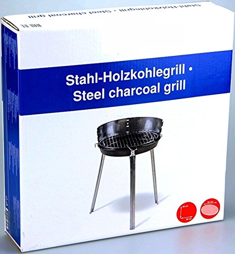 Preisvergleich Produktbild aro - Stahl-Holzkohlegrill Rundgrill 34cm Standgrill inkl. Grillrost