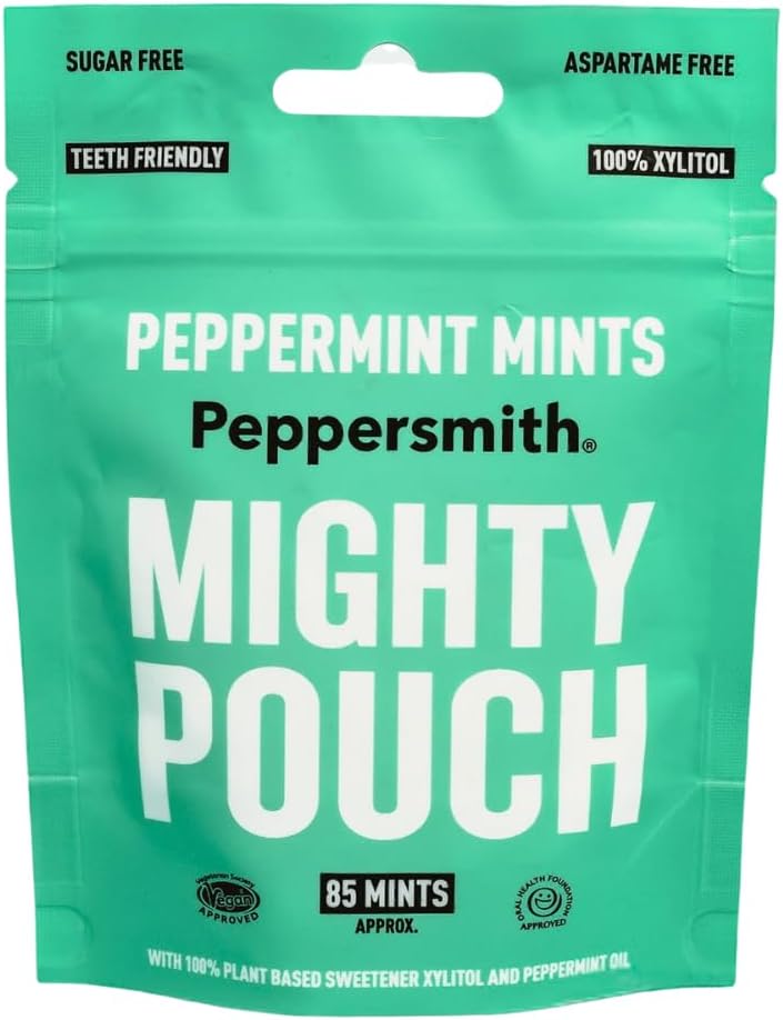 Peppersmith 100% Xylitol Mints Peppermint, 60 GR
