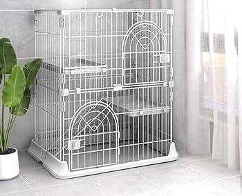 新品　キャットケージ　キャットゲージ　2段　グレー　高さ119cm ホワイト Amazon.co.jp: TY N&Sキャットランドケージ 猫ケージ 大型