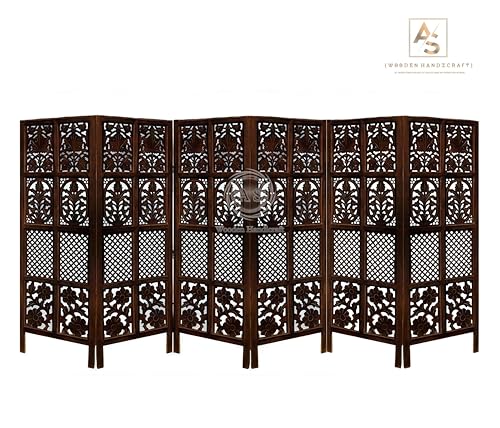 Image of Wooden Partition for Living Rooms Wall Dividers,Screen Separator Wall Divider for Hall Wall Panels for Living Room /Kitchen /Bedroom /Office /Restaurant (5-feet 6 Panel)