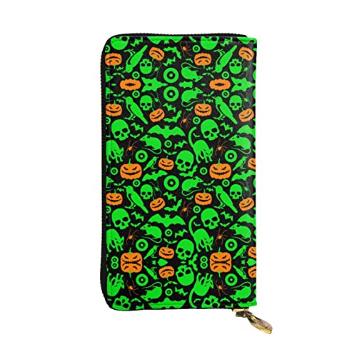 Portefeuille en cuir animaux sauvages africains motif éléphant One Size