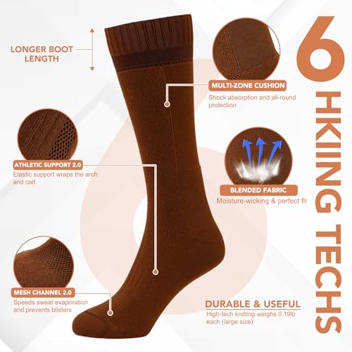 Men's Hiking Socks, Tactical Boot for Men, Over-the-Calf Work Boot Socks, Army Colors2