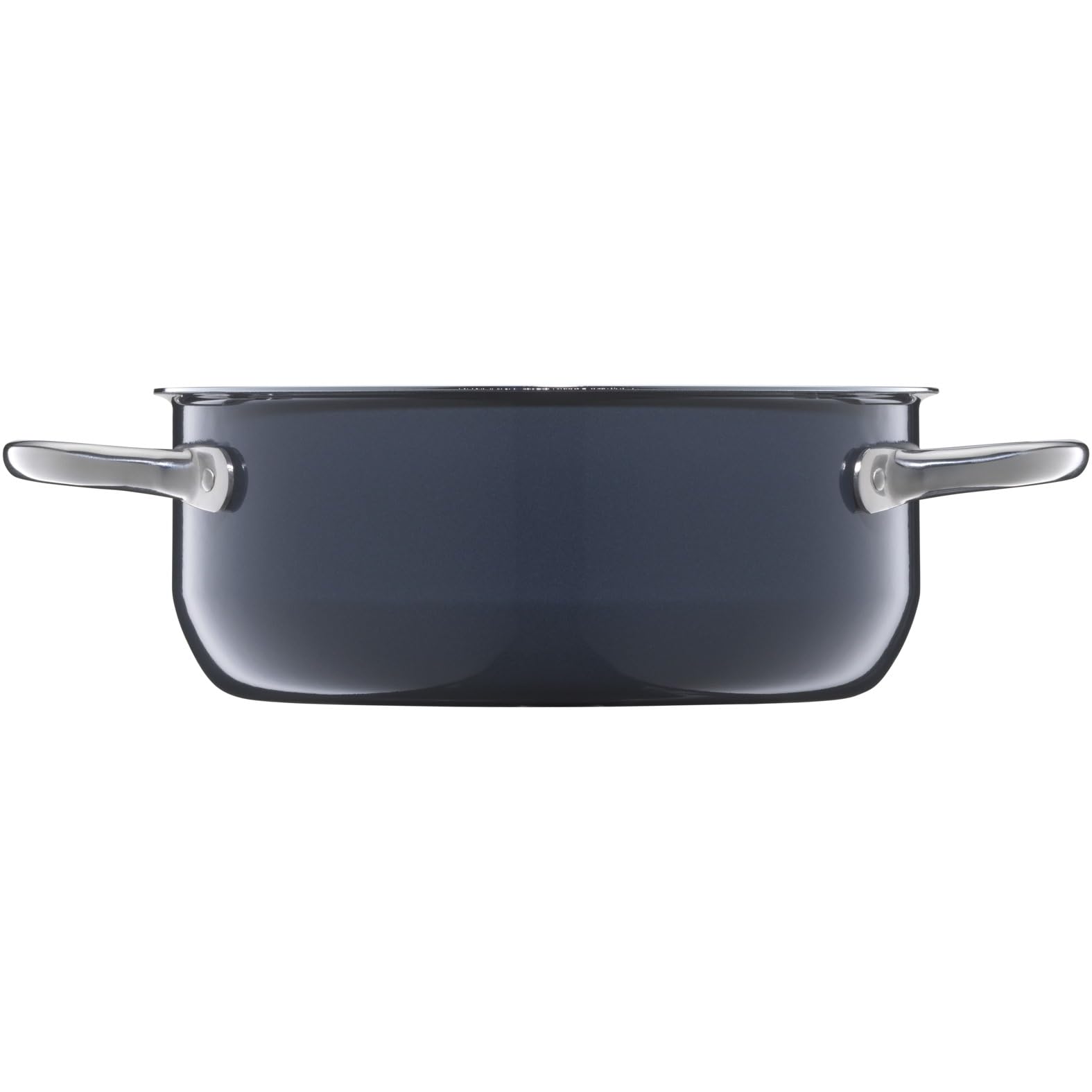 WMF Fusiontec Inspire Kochtopf groß, 20 cm, Glasdeckel, Bratentopf Induktion, 2,4l, High-Tech Keramik, kratzfest, unbeschichtet, dunkelblau, Made in Germany