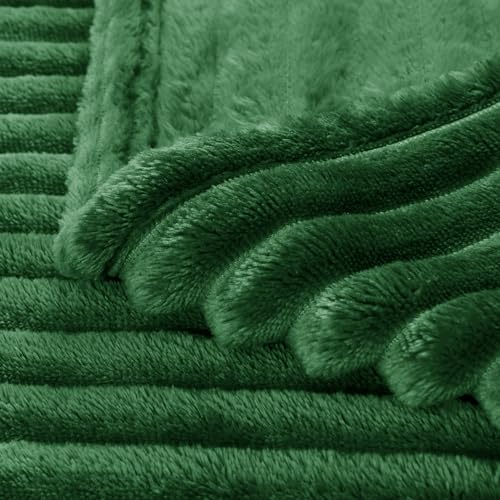 Image of BEDELITE Baby Blankets for Boys Girls 30 inchx 40 inch - 3D Ribbed Jacquard Cute Fuzzy Fleece Blanket, Warm and Breathable Soft Cozy Infant Toddler Blanket for Newborn All Seasons Suitable, Dark Green