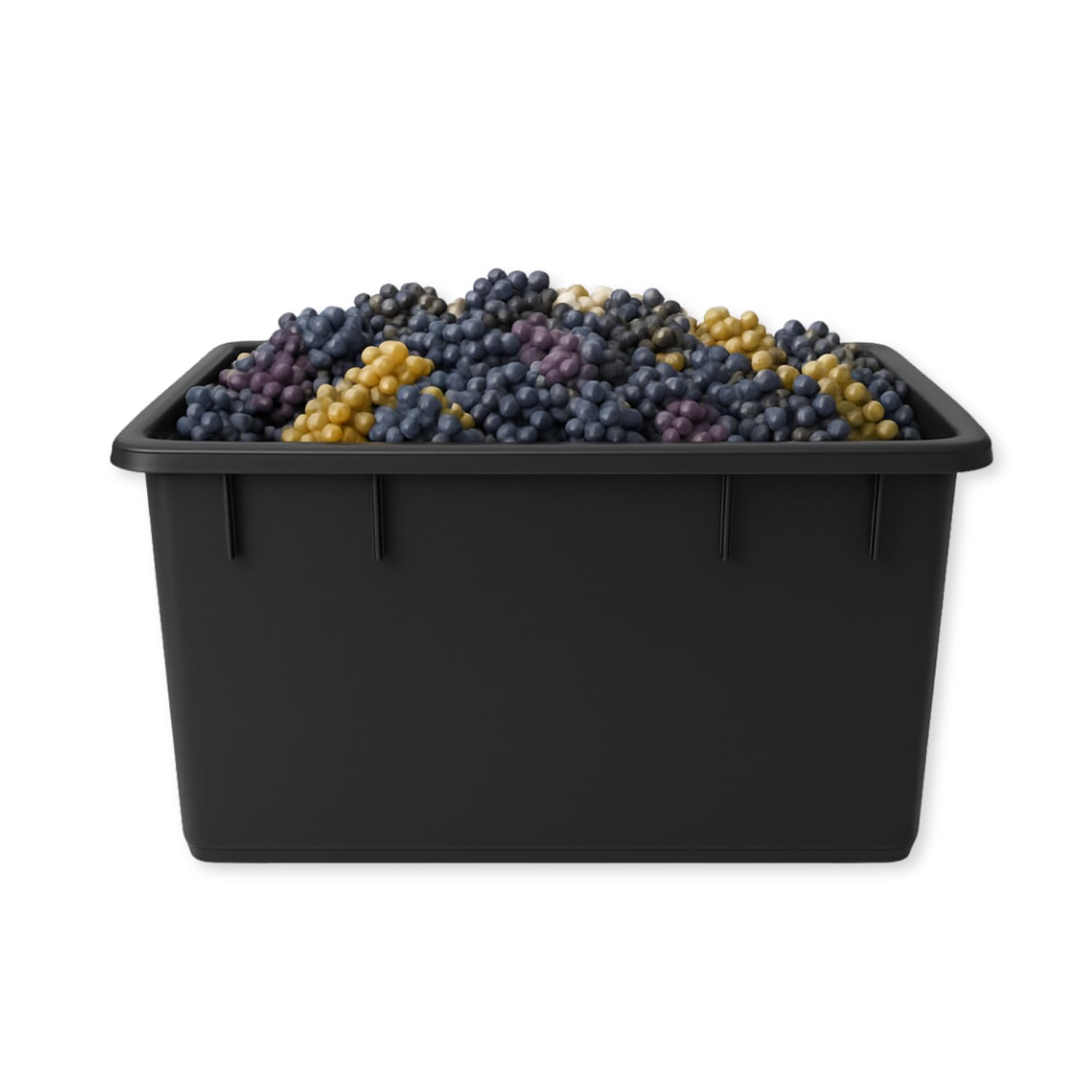 PALUPLUS Contenitore Rettangolare Nero 250 Litri 94x63x57 cm Mastellone Impilabile Plastica Stoccaggio