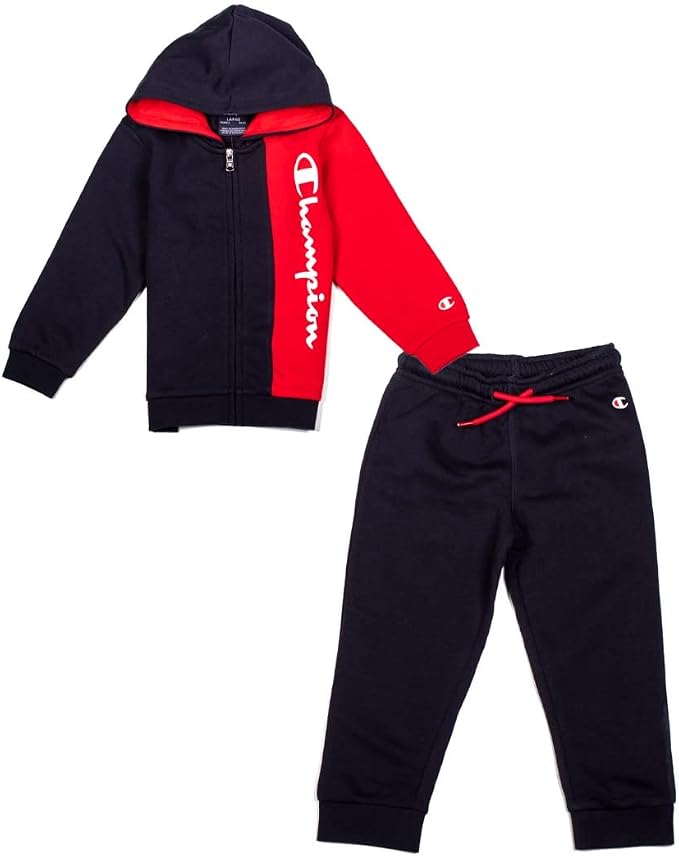 Amazon.com: Champion Conjunto deportivo de algodón con capucha y cremallera  completa para niños pequeños : Ropa, Zapatos y Joyería