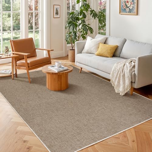 LBRO2M Faux Jute Area Rug Machine Washable Rugs, 4X6 Jute