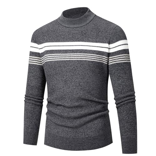 Men Sweater Crewneck Long Sleeve Sweaters Casual Pullover Sweater Cable Knit Pullover Warm Winter Thermal Pullovers