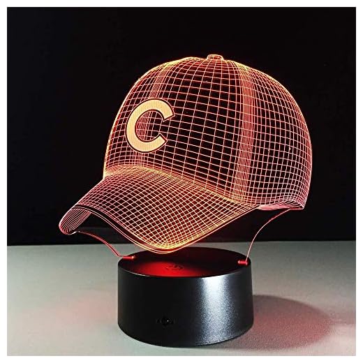 3D-nattlampa LED touch bord nattduksbord belysning hiphop-keps lyser upp dina drömmar för sovrum bredvid bordsdekoration gåvor leksaker av flickor pojke barn för födelsedag semester jul halloween vänta