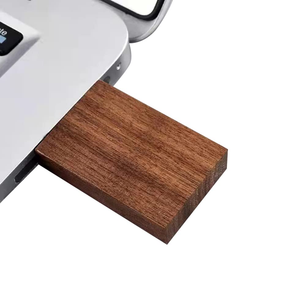Paquete de 10 unidades de memoria flash USB, memoria USB de madera (2.0 16 GB, madera de nogal)