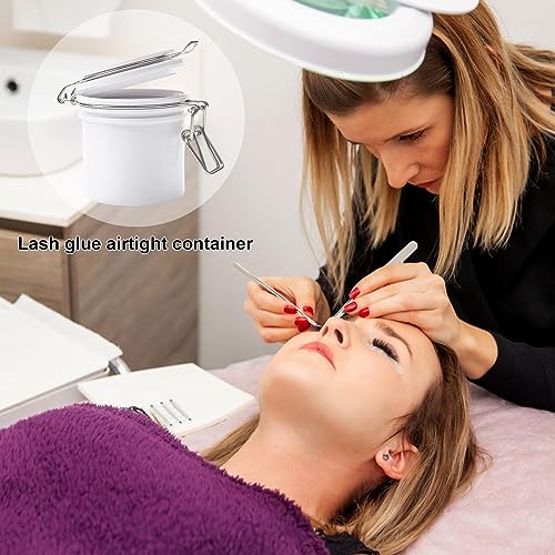 Recipiente de armazenamento de cola para cílios, recipiente de armazenamento de adesivo para cílios