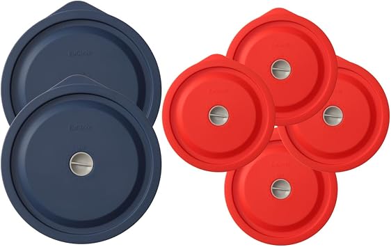 Lids Replacement for Pyrex 7402-PC 7 Cup and 7200-PC 2 Cup 6 Pack Set