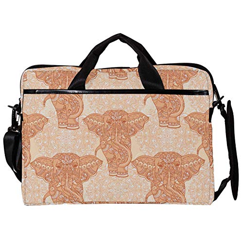 Maletín de elefantes indios multicolor para portátil de 11*15in elegante