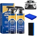 Quick Effect Coating Agent, 2PCS 3 in 1 Hochschutz-Auto-Beschichtungsspray, Spray Coating Agent, Autos Kratzer Entferner, Auto Nano Beschichtungs spray, Beschichtungsspray Autolack