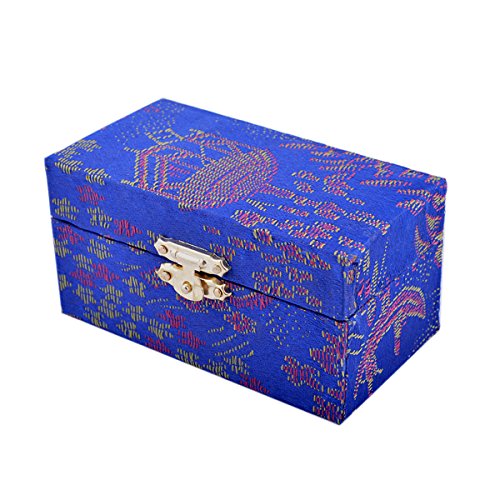 fengshuisale Feng Shui Chinese Health Balls (Blue with Phoenix and Dragon) 3.8cm/1.5" Red String Bracelet