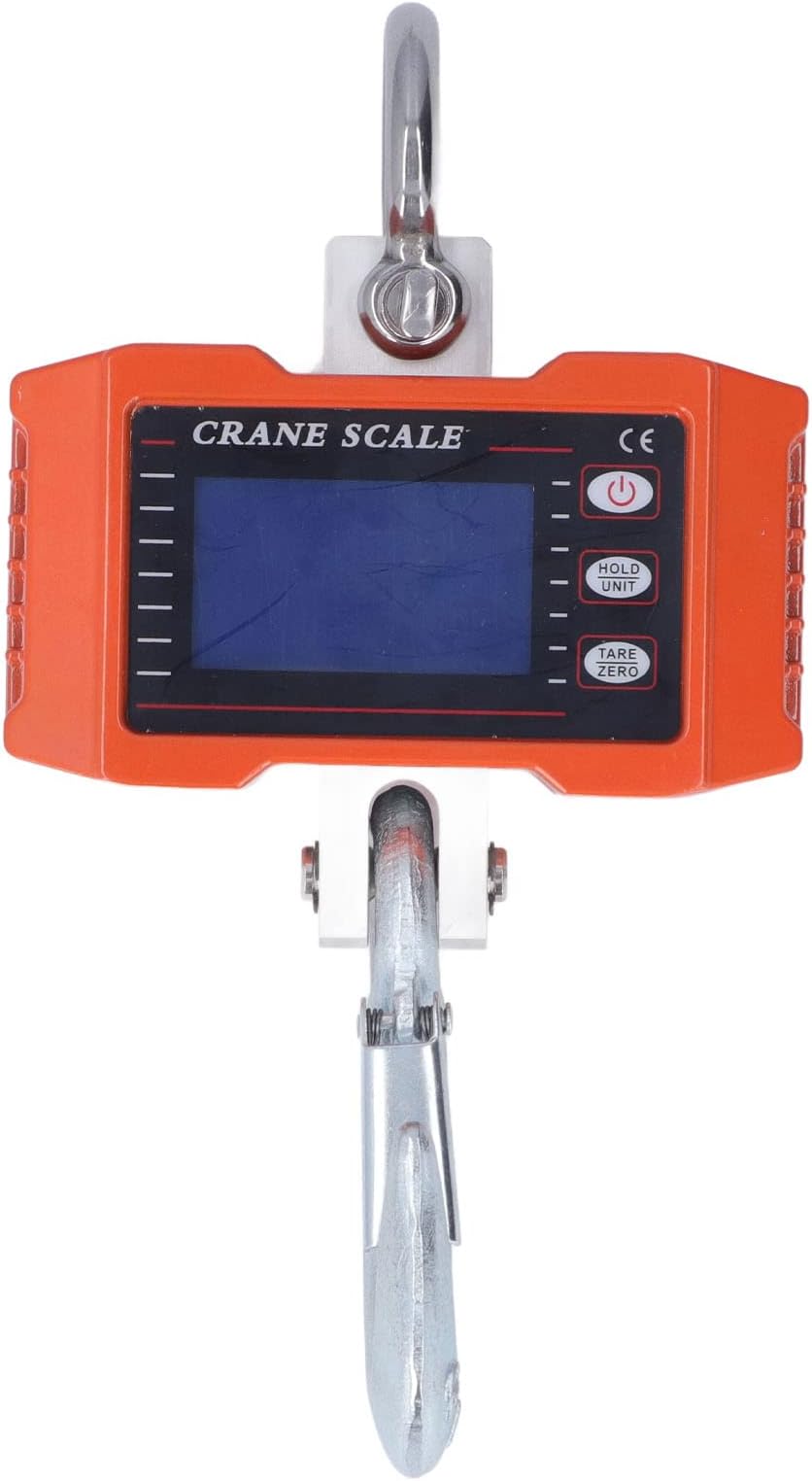 Crane Scale 500kg, Electronic Weighing Hook Scale with High Accuracy LCD Display for Warehousing Textile Metallurgy (British rules)