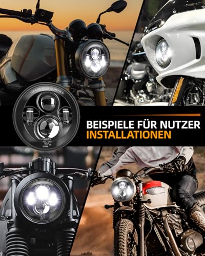 CO LIGHT 1pc 7 Zoll Motorrad LED Scheinwerfer, rund, mit Fern-/Abblendlicht, für Motorräder