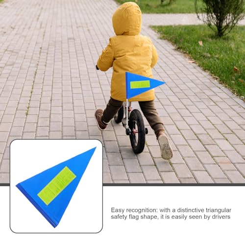 Bandera reflectante de seguridad para bicicleta infantil SOIMISS azul de 20x30 cm en pack de 8 unidades 6