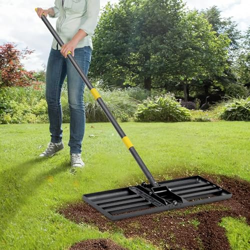 Rastrillo nivelador para césped con mango de acero inoxidable 60 pulg miniatura 7