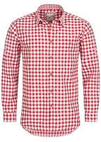 Stockerpoint Trachtenhemd OC-Franzl | kariert | modern Fit Rot XL