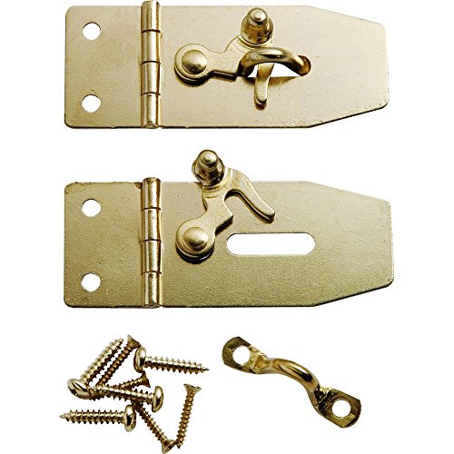 Image of Jewelry Box Hasp w /Swing Latch, Brass, Pair