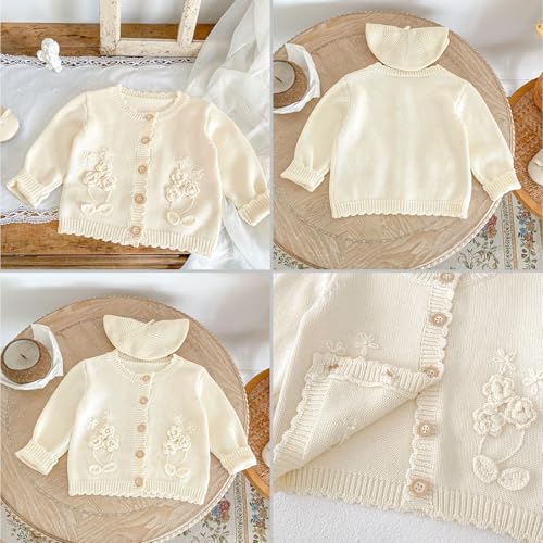 Image of Curipeer Toddler Girl Sweater Cardigans, Long Sleeve Coat, 18M-9Y | Soft Warm Fabric, Spring and Fall Casual Wear, Little and Baby Girl