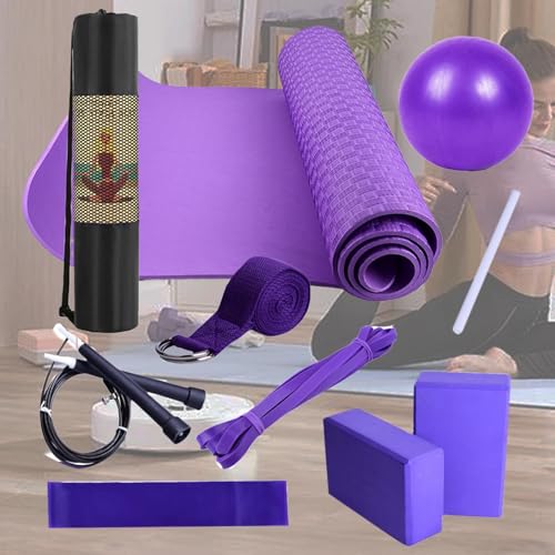 Kit de yoga para entrenar en el hogar sin espacio y con esterilla 2