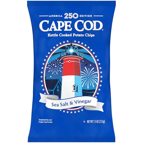 Cape Cod Sea Salt & Vinegar Chips, 7.5 Oz Bag