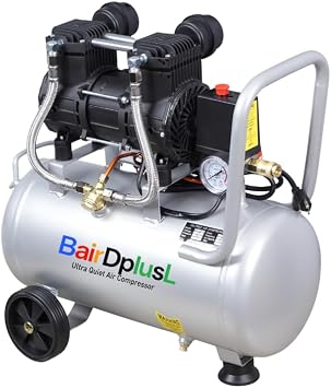 9.5 Gallon Ultra Quiet Air Compressor, MAX 115PSI,70dB,110V/60Hz