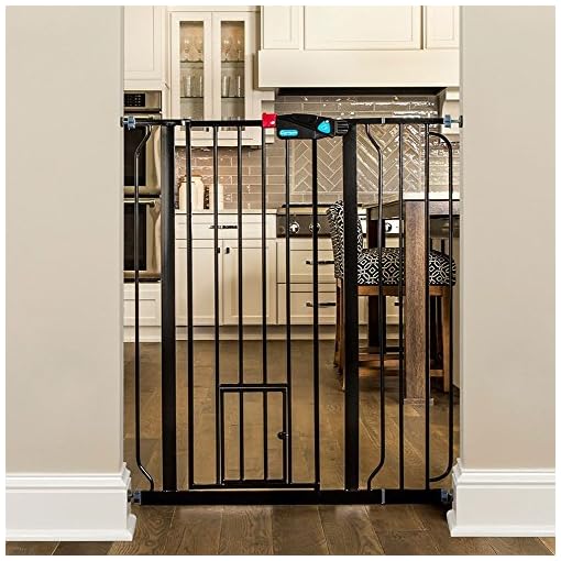 Carlson Extra Tall Walk Through Pet Gate with Small Pet Door, Includes