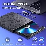 BPAKDU External CD/DVD Drive for Laptop, DVD Player for Laptop, 8 in 1 USB 3.0 Ultra-Slim Portable, CD Burner External Disk Drive Optical Compatible with Desktop Mac,Windows 11/10/8/7 Linux - Image 5