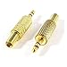 Conwork 5-PACK 1/8" 3.5mm Stereo Male Connector with Spring Strain Relief Plug Coax Audio Solder Adapter