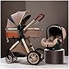 Babywandelaar for pasgeboren en peuter, kinderwagen 3 in 1 verstelbare Hoge View Carriage Wandelaars Zuigeling Bassinet…