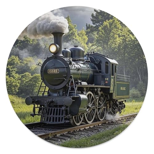 Couverture ronde train à vapeur en peluche douce pour Noël