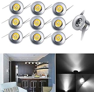 5-Pack Mini Small Recessed Spotlights,3W Warm White Aluminium Mini Spot Downlight with Transformer LED Recessed Ceiling Lights Downlights for Living Room Cabinet etc