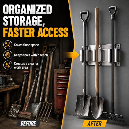Hooetoy Spring Loaded Stainless Steel Shovel Holder for Trucks and Trailers by Hooetoy - Used condition - Image 8
