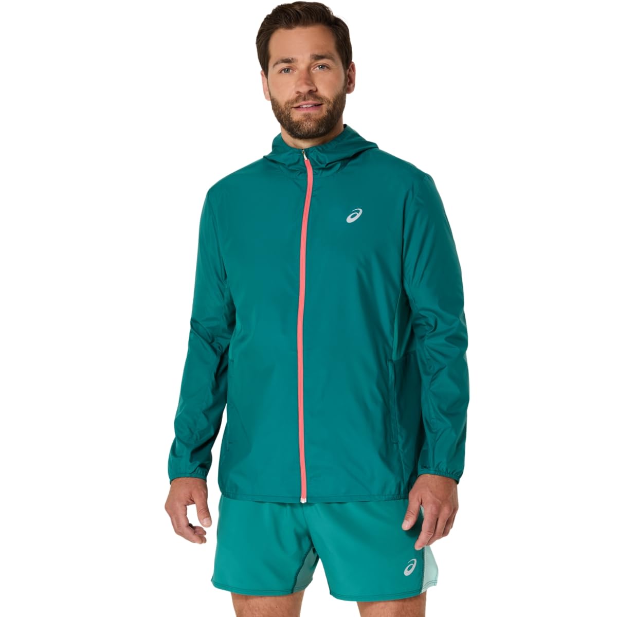 ASICS Men's SILVER JACKET Running Apparel, L, RAINY LAKE