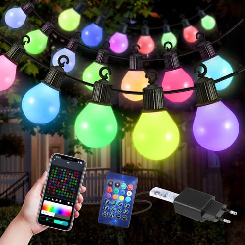 Lichterkette Outdoor, 100ft/30M Lichterkette Außen mit 50...