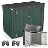 ESPACE DE STOCKAGE ADÉQUAT : Cet abri de rangement de jardin 172 x 100 x 129 cm convient au rangement de petits outils de jardinage tels que de petites tondeuses à gazon, des râteaux, des pelles ou des arrosoirs. Elle aide à garder votre espace extérieur organisé et bien rangé.