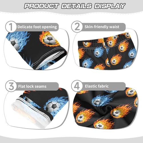 Girls Leggings Size 4T Soccer Black Soft Stretchy Yoga Pants Tights Girl Clothes for Dance Running3