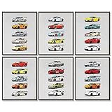 97 Decor Car Posters for Men - Super Car Wall Art, Cars Pictures Wall Decorfor Teen Boys Room, Supercars Prints Collection, Iconics Sport Cars Poster for Bedroom Decorations (8x10 UNFRAMED)